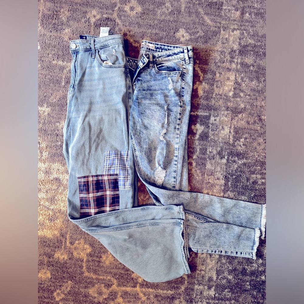 Two pairs hollister jeans